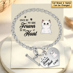 Personalized Heart Bracelet I'm Always With You - Memorial Gift For Cat/Pet Lovers