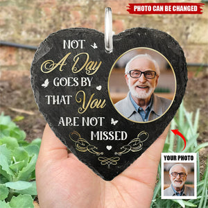 Personalized Memorial Garden Slate & Hook-Not A Day Goes By That You Are Not Missed