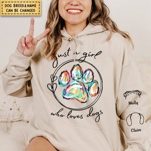 Just A Girl Who Loves Dogs - Personalized Hoodie