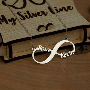 Personalized Infinity Name Necklace - Two Name Necklace