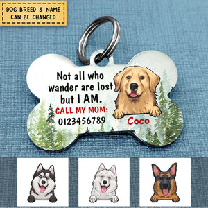 Dog Mom/Dad Dog Lost Wander Bone Pet Tag