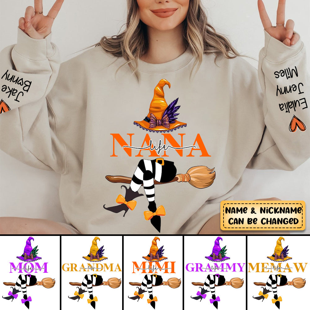 Personalized Grandma/Mom Life Witch Sweatshirt