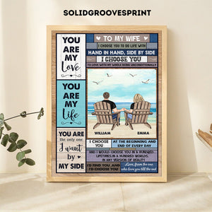 I Choose You To Do Life With You - Personalized Canvas poster