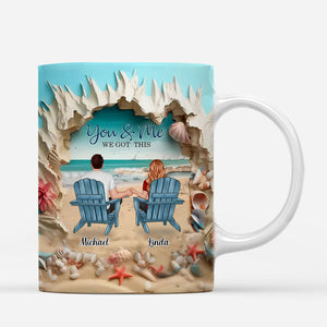 You & Me We Got This Personalized Couple Beach Mug