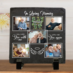 In Loving Memory - Custom Photo Monogram - Personalized Memorial Stone