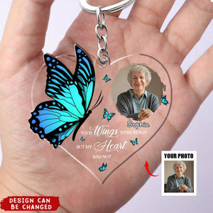 Personalized Memorial Your Wings Were Ready Acrylic Keychain