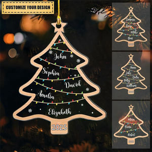 Wish You A Wonderful Christmas - Family Personalized Christmas Tree Ornament