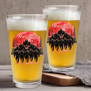 Personalized Grandpa Dad Squatch Beer Glass