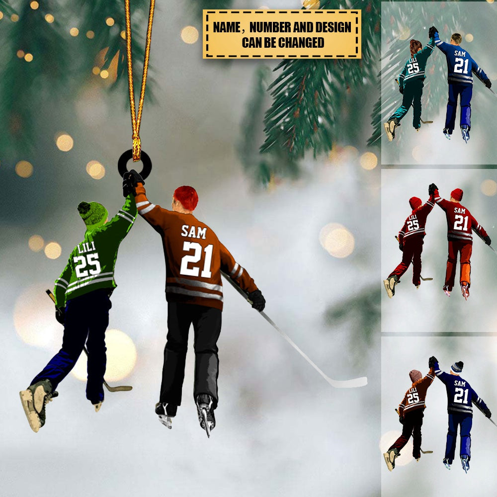 Custom Personalized Ice Hockey Ornament Hockey Gifts