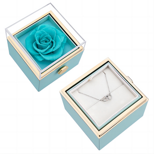 Personalized Engraved Necklace & Eternal Rose Box