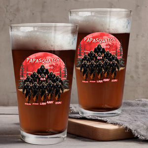 Personalized Grandpa Dad Squatch Beer Glass