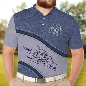 Best Dad Ever Fist Bump - Personalized Father Polo Shirt