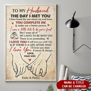 I Found The One Whom My Soul Loves - Couple Personalized Custom Poster - Gift For Husband Wife