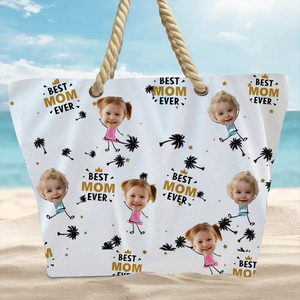 Custom Photo Best Nana Ever - Personalized Beach Bag