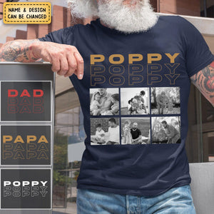 Father - Custom Photo - Personalized Pure Cotton T-Shirt