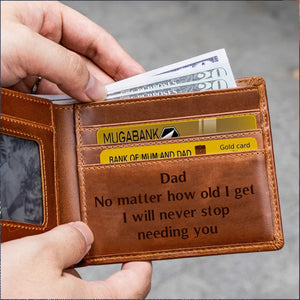 Personalized leather Wallet Gift for your husband,son