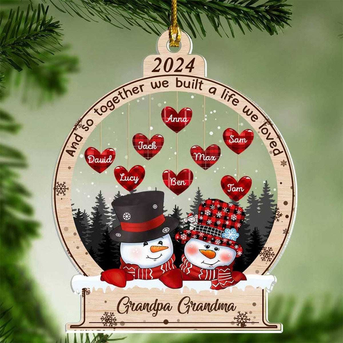 Sparkling Christmas Together We Make A Family Personalized Ornament