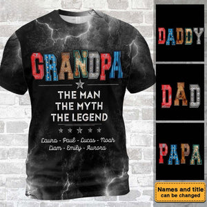 Personalized The Man The Myth The Legend All-over Print T Shirt Gift For Grandpa