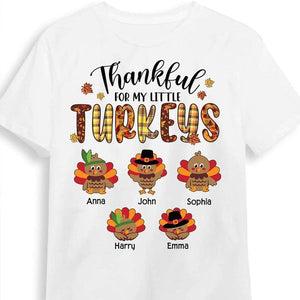 Thankful For My Little TurKeys Grandma T Shirt