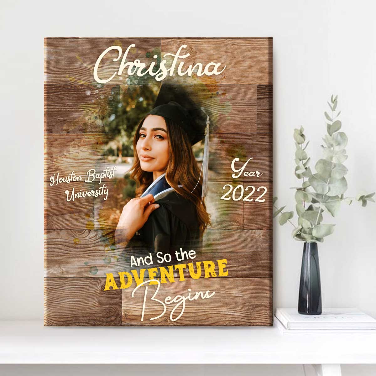 She believed She could so she did Personalised 2022 Graduation Canvas Prints