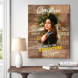 She believed She could so she did Personalised 2022 Graduation Canvas Prints