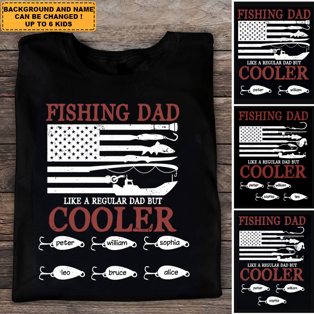 Personalized T-Shirt Fishing Dad, Gift For Father, Grandpa