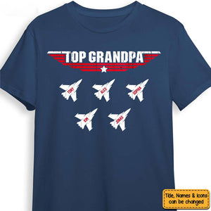 Personalized Gift Top Grandpa Father's Day T-Shirt