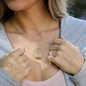 To My Sister-Tree of Life Heart Necklace With Custom Name&Birthstone Beads