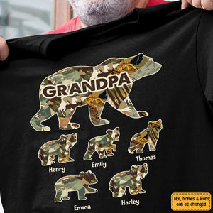 Personalized Gift For Grandpa For Papa Bear  T-Shirt