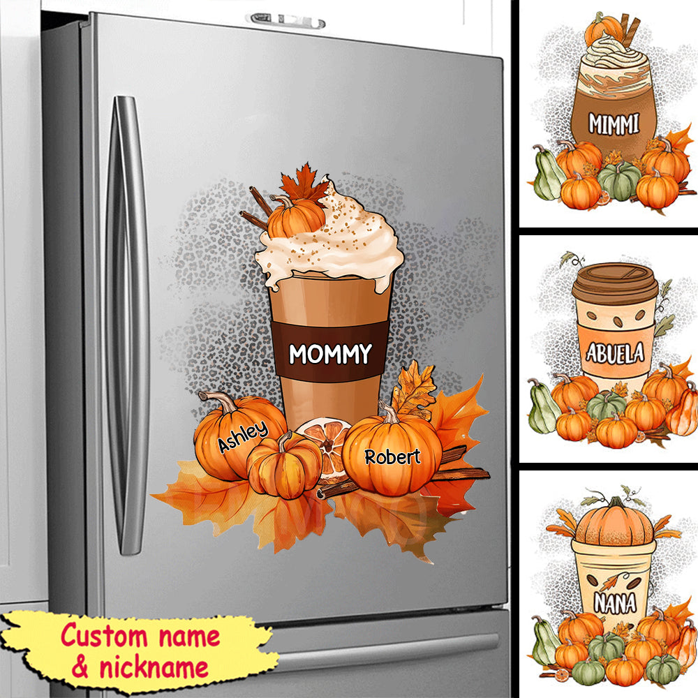 Grandma Mom Mimi Pumpkin Spice Latte Personalized Decal