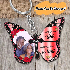 In Loving Memory Gifts – God Has You In His Arms Personalized Custom Butterfly Keychain