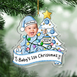 New Baby Ornament - My First Christmas Personalized Photo Ornament