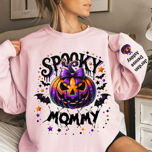 Personalized Halloween Gift For Grandma Spooky Sweatshirt