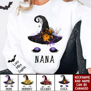 Personalized Halloween Grandma witch hat Sweatshirt