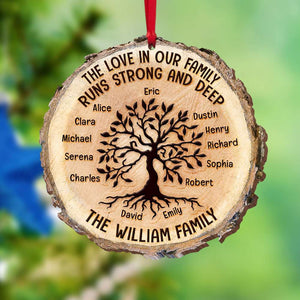 Family Tree The Love In Our Family, Personalized Wood Ornament