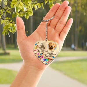 Personalized I'll Hold You In My Heart Keychain