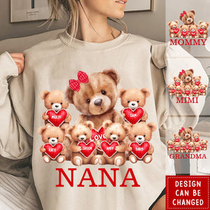 Personalized Grandma Bear With Cute Little Bear Kids Sweatshirt