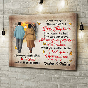 Personalized Annoying Each Other And Still Go Strong Couple Canvas Prints