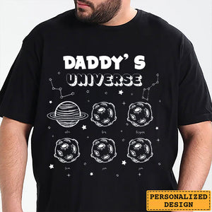 Personalized T-Shirt Daddy's Universe, Gift For Father, Grandpa