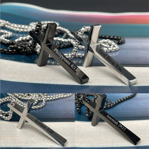 Personalized Cross Necklace Faith