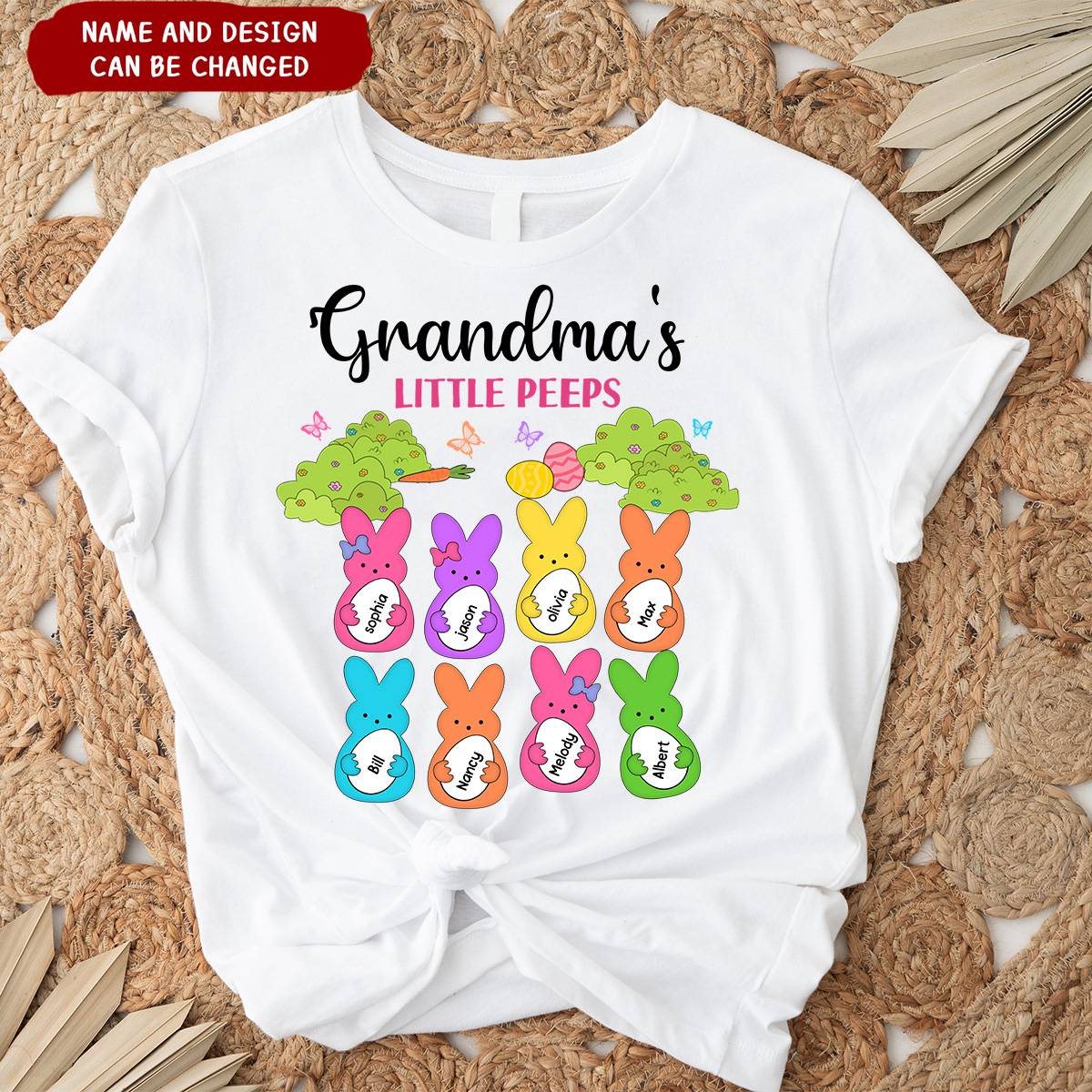 Personalized Grandma's Little Bunny Pure cotton T-shirt