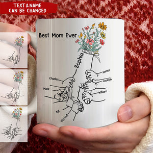 Holding Mom's Hand - Personalized Mug