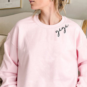 Personalized Nana Mama with with Children's Names on the Sleeve Sweatshirt