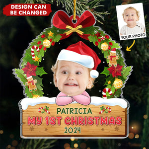 Custom Photo My First Christmas - Family Personalized Ornament