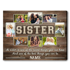 Personalized Gift Idea For Sister Canvas Print For Sister