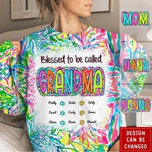 Grandma Nana Gigi Scribble Doodle Grandkids Personalized Sweatshirt