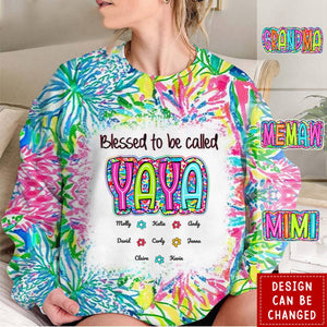 Grandma Nana Gigi Scribble Doodle Grandkids Personalized Sweatshirt