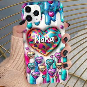 Personalized Coloful Sweet Heart Dripping Background Phone Case