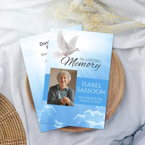 Personalized In Loving Memory Upload Photo Memorial Card