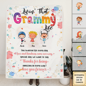 Grandma, You Sweeten Life Every Day, Personalized Blanket, Grandma,Gifts